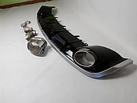 Дифузор заднього бампера Audi A6 C7 2014-2017 стиль RS6 (під стандартний бампер)