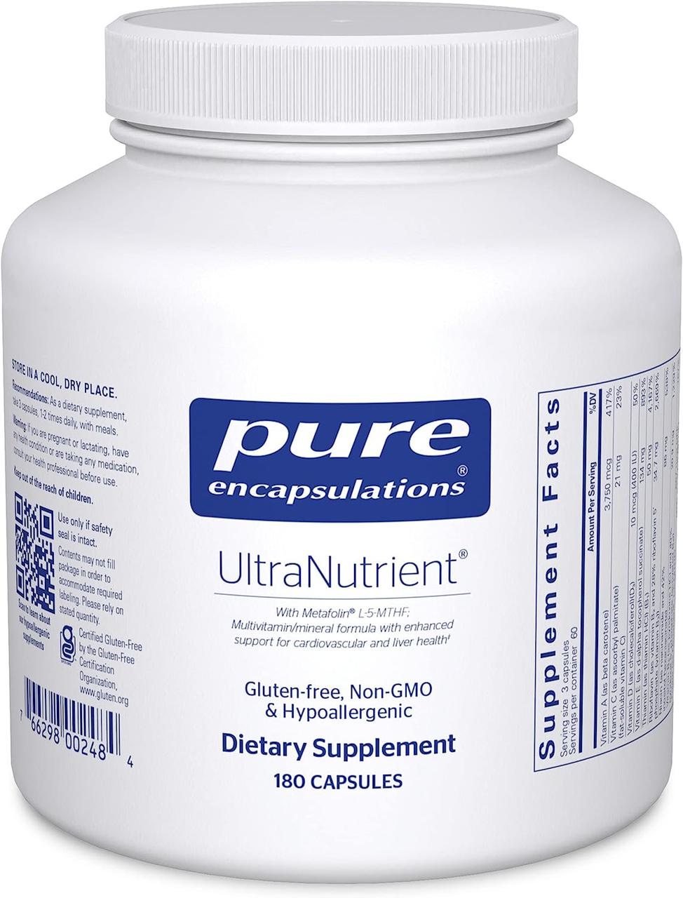 Pure Encapsulations UltraNutrient / Антиоксиданти та мультивітаміни комплекс 180 капсул