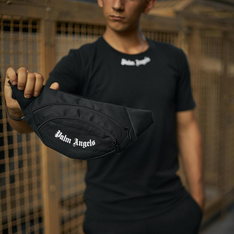 Чоловіча чорна бананка Palm Angels, сумка на пояс Palm Angels