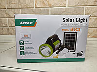 Портативна сонячна станція (Фонар) DAT SOLAR LITE сонячна панель + 3 лампи Модель АТ-9023