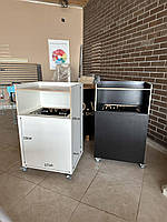 Тумба для самообслуговування клієнтів біла