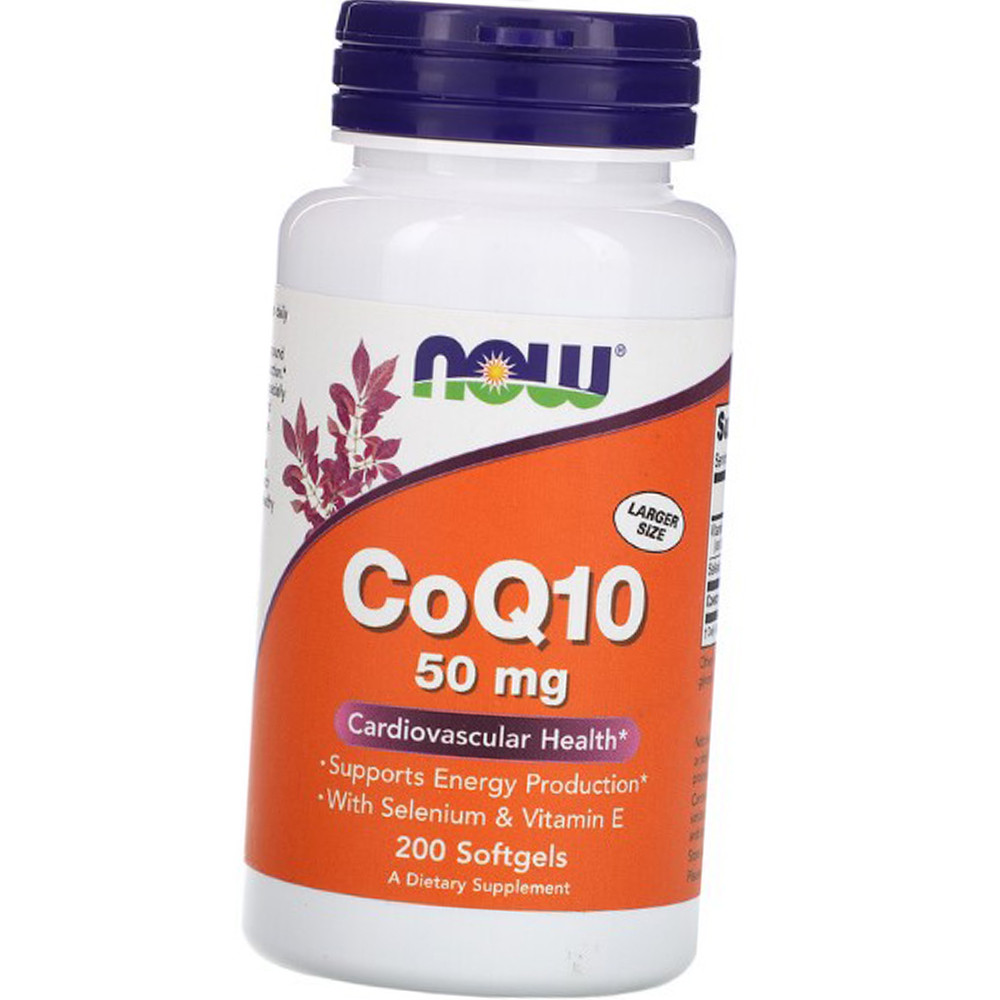 Коэнзим Q10 NOW Foods CoQ10 50 mg 200 капс Кофермент Vitaminka - фото 1 - id-p1920638327