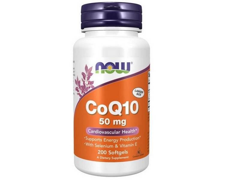 Коэнзим Q10 NOW Foods CoQ10 50 mg 200 капс Кофермент Vitaminka - фото 2 - id-p1920638327