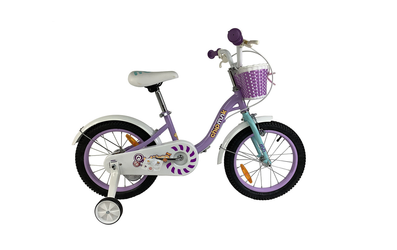 Дитячий велосипед RoyalBaby Chipmunk MM Girls 16" фіолетовий, Фіолетовий