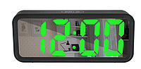 Часы настольные с зеленой подсветкой HLV DT-6508 7143 Black IS, код: 7764446