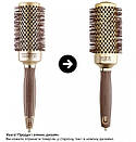 Брашинг Olivia Garden Expert Blowout Shine Wavy Bristles Gold&Brown 25 мм OGID2048, фото 3