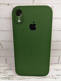 Чохол на iPhone XR накладка бампер протиударний Original Soft Touch square army green