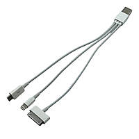 Кабель USB 3в1 на мікро USB і iphone 4, iphone 5/iph 6 si-907 універсальний для зарядки і передачі даних