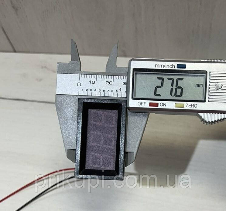 Вольтметр врезной на 220 вольт (измеряет от 30В до 500В) красный на ...