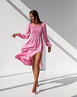 Платье SL-FASHION 1378.3 48 Розовый (SLF-1378.3-4) IS, код: 7603600