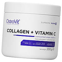 Коллаген витамин С OstroVit Collagen + Vitamin C 200 г Топ продаж Vitaminka