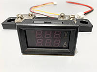 Вольтметр - амперметр 100В 50А с токовым шунтом, измеритель постоянного напряжения и тока цифровой