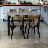 Стілець " Женова" Чорний/Рустік (матеріал ясень), фото 2