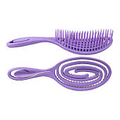 Щітка масажний гребінець для волосся SaMi спіраль скелетна овальна продувна (фіолетова)