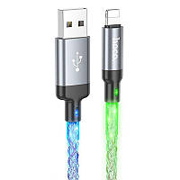 Кабель USB- Lightning с RGB подсветкой Hoco U112 Shine