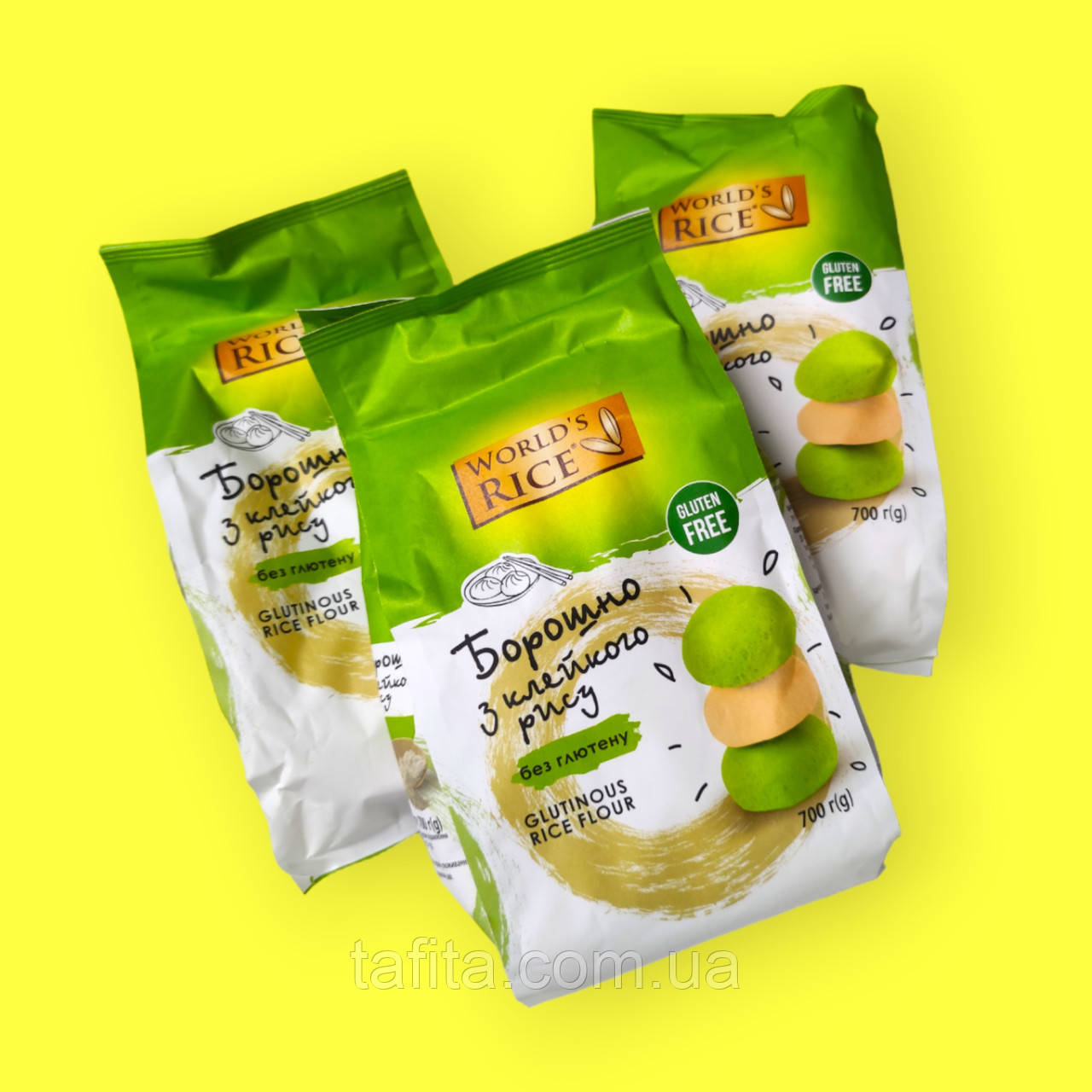 Борошно з клейкого рису World's Rice Glutinous 700 г (для Моті)