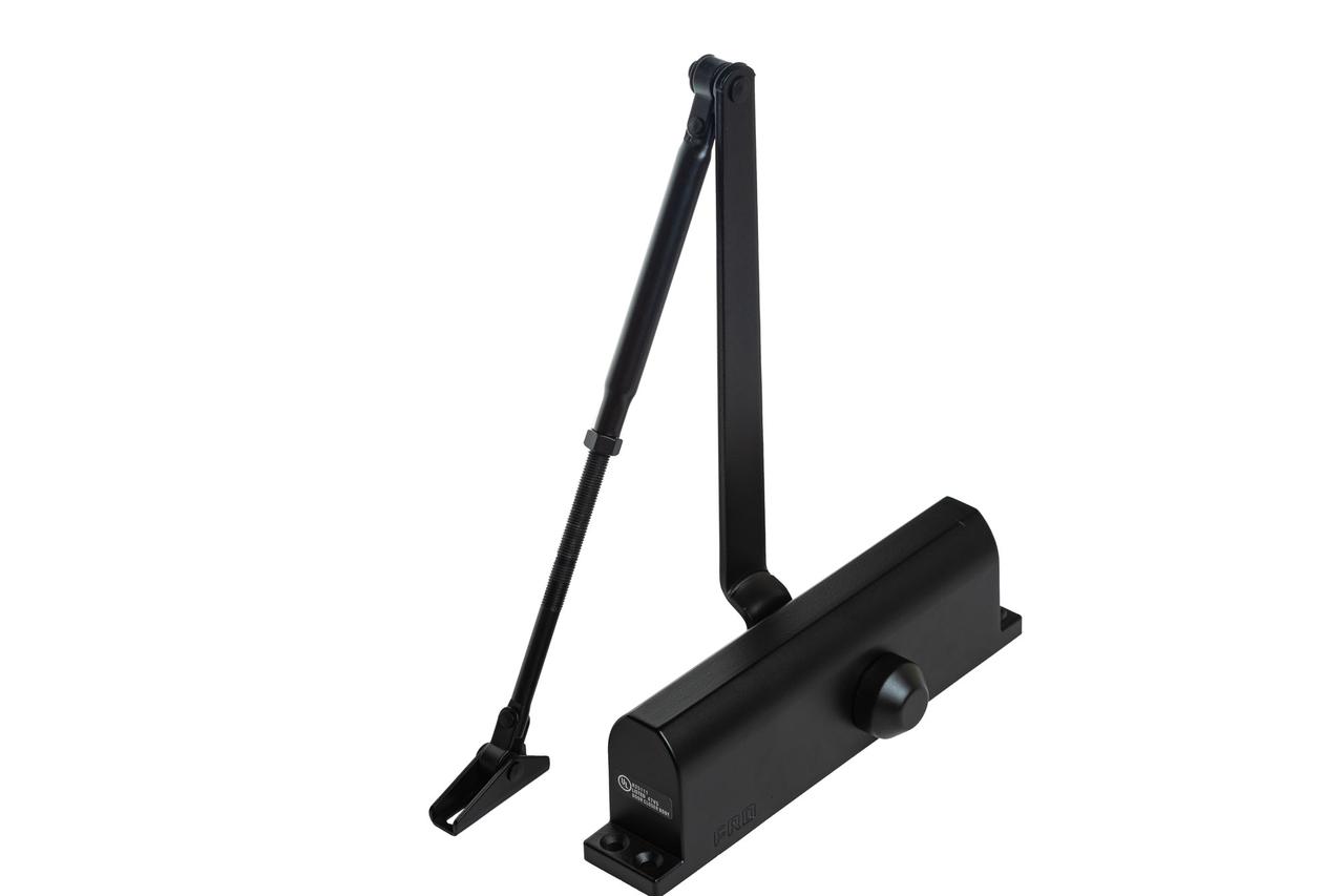 Дотягувач дверей FRD B6W EN6 (до 150кг/1524мм) чорний (РАЛ 9005), фото 1