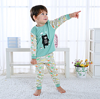 Детская пижама с длинным рукавом для мальчика на рост 80-90 см