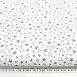 Бавовняна тканина з дрібними прозорими зірками сірого кольору на білому тлі No313, фото 7