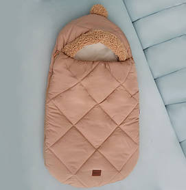 Зимовий універсальний конверт - кокон на виписку з пологового для новонародженого Polar розмір 56-68 Kid's Fantasy Капучіно