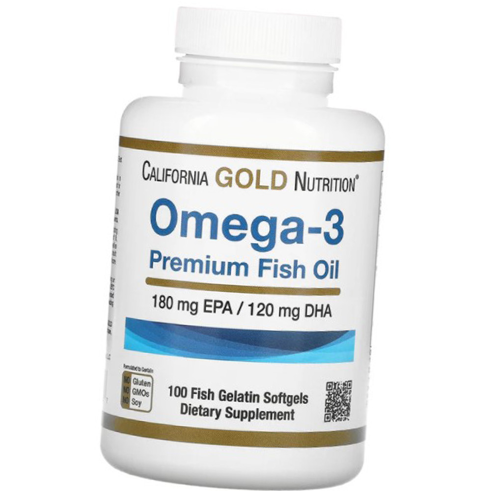 Омега 3 California Gold Nutrition Omega-3 Premium Fish Oil 100 fish softgels Vitaminka