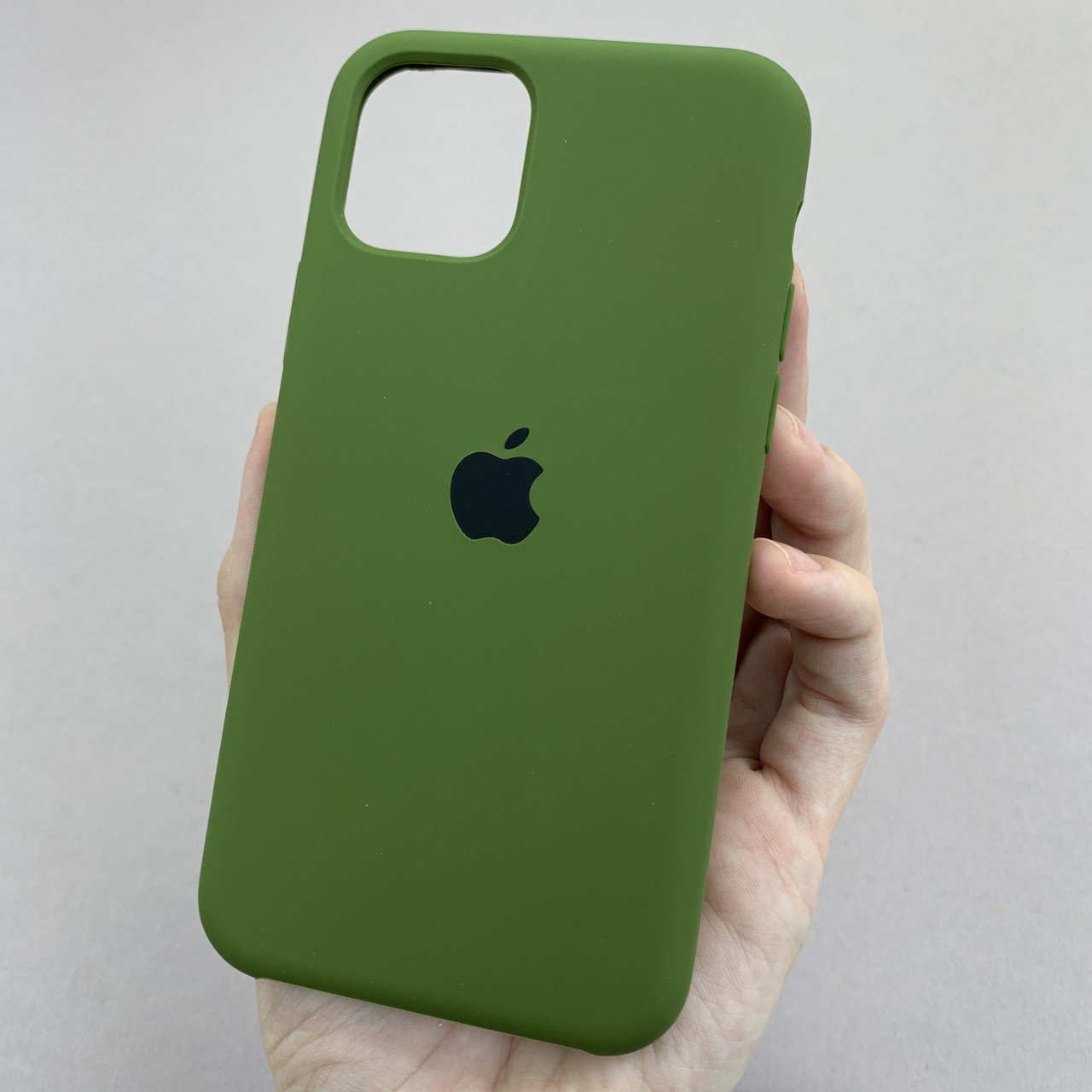 Чохол для Apple iPhone 11 Pro силіконовий кейс із мікрофіброю на телефон айфон 11 про оливковий slk