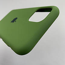 Чохол для Apple iPhone 11 Pro силіконовий кейс із мікрофіброю на телефон айфон 11 про оливковий slk, фото 5