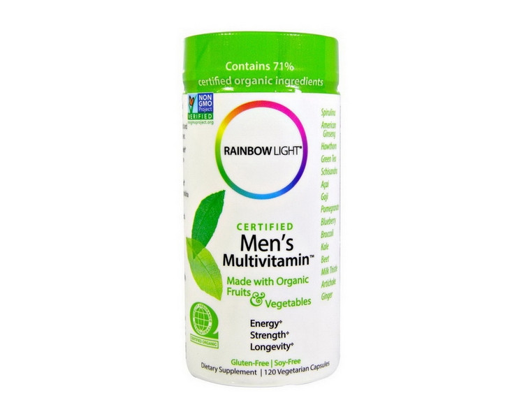 Витамины для мужчин Rainbow Light Certified Men's Multivitamin 120 капс Минеральный комплекс для спортсменов - фото 2 - id-p1920642043