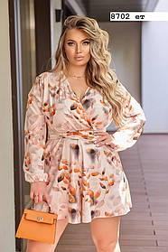 Комбінезон жіночий з довгим рукавом батальний 8702 ет