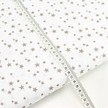 Бавовняна тканина "Дрібний зорепад" сірого кольору на білому № Е-3115, фото 6