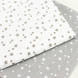 Бавовняна тканина "Дрібний зорепад" сірого кольору на білому № Е-3115, фото 9