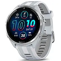 Спортивний годинник Garmin Forerunner 965 Titanium Bezel with Whitestone Case and Whitestone/Powder Gray Silicone Band