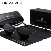 Женские поляризационные солнцезащитные очки KINGSEVEN N7548 Black Gray