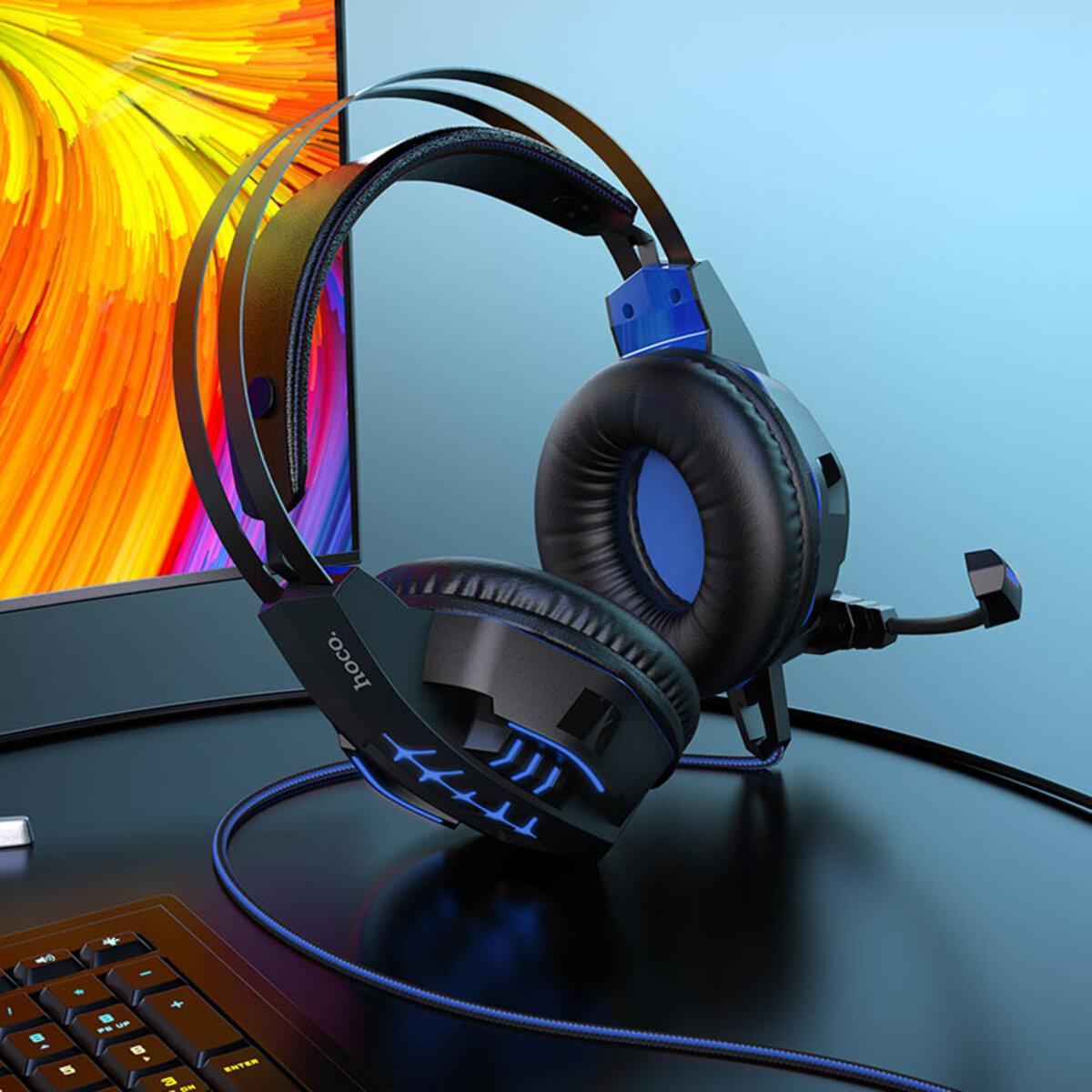 HOCO W102 Cool tour gaming headphones Blue ID