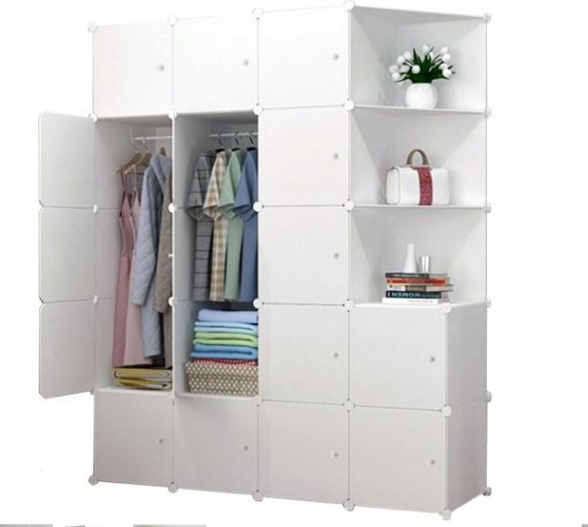 Велика модульна шафа MAXXLLC 145x180x45 см біла Польща