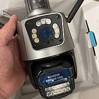 Вулична Wi-Fi камера Besder P10QS — 9 Мп, 3 незалежні об'єктиви, фото 2