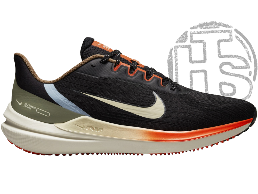 Чоловічі кросівки Nike Air Winflo 9 Black Green Safety Orange DX6040-071