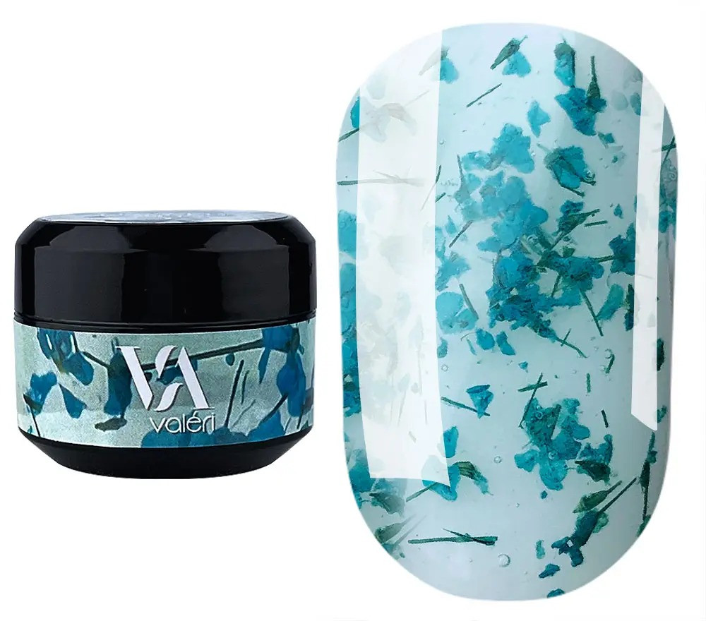 Valeri Flower garden gel (01) Гель з сухоцвітом для дизайну 5 мл