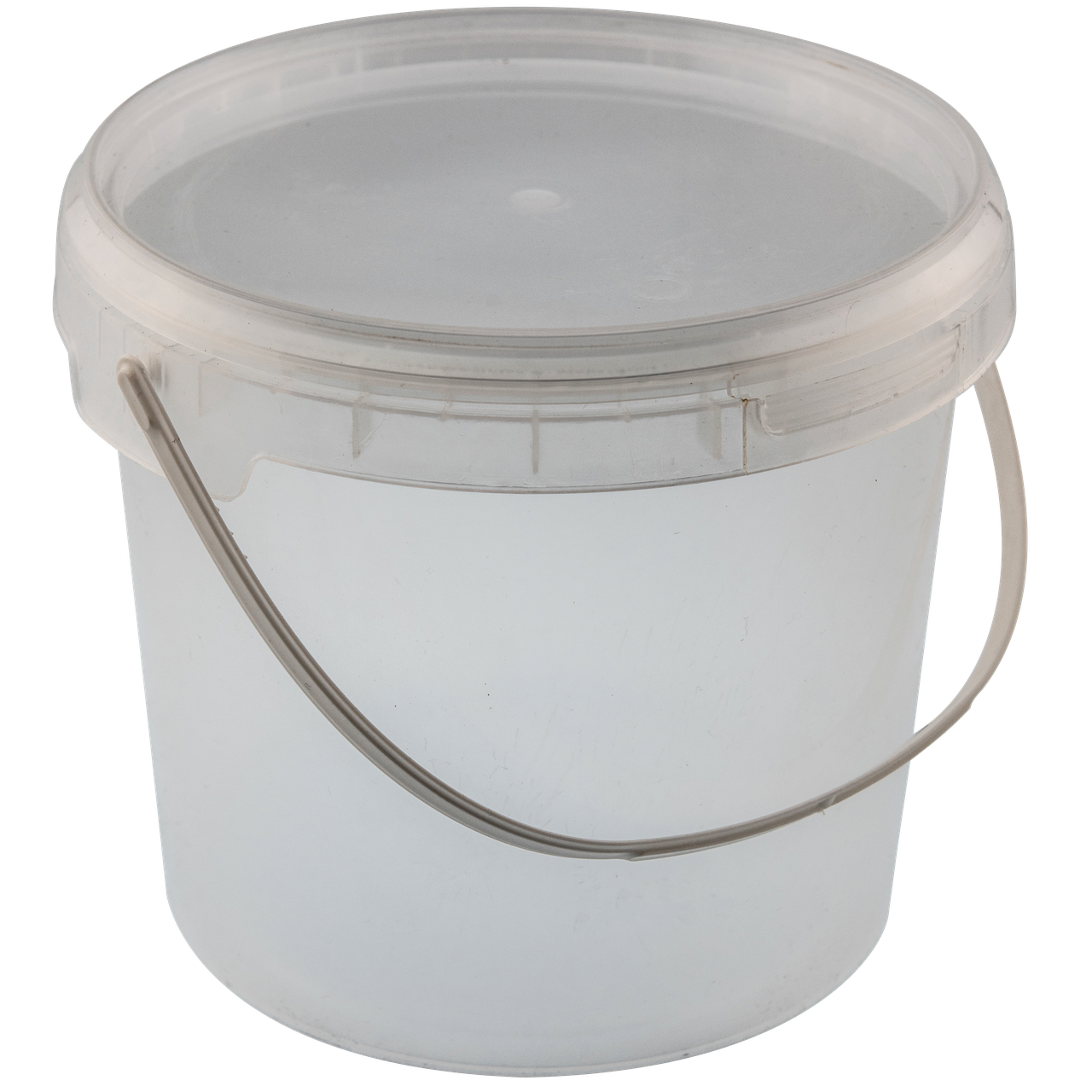 Відро пластикове високе 3L (прозоре з кришкою)