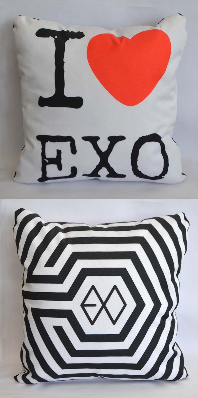 Подушка k-pop 40х40 см із змінною наволочкою "EXO"
