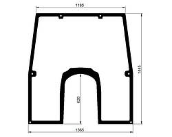 Скло John Deere серія 6000 6010 6020 6030 7030 переднє панорамне