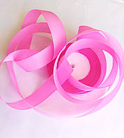 Репсова стрічка № 254 рожевий шириною 2,5 см