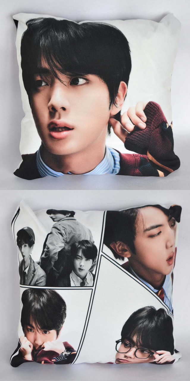Подушка k-pop 40х40 см із змінною наволочкою BTS - Jin