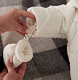 Дитячий зимовий дутий комбінезон для новонародженого Polar розмір 62 Kid's Fantasy Молочний, фото 2