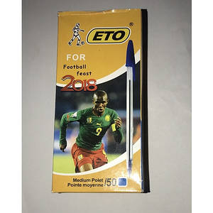 Ручка кулькова ETO, синя 1/50 шк. 6974502167100