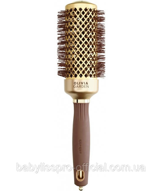 Брашинг Olivia Garden Expert Blowout Shine Wavy Bristles Gold&Brown 45 мм OGID2050