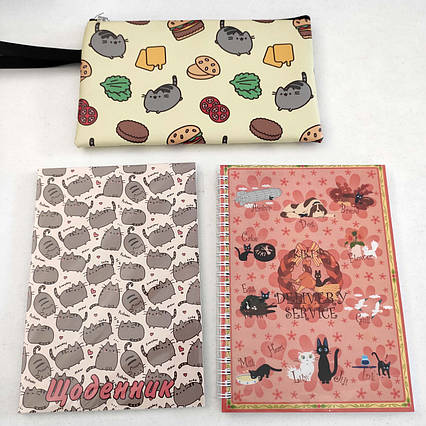 Набір "Neko": щоденник, пенал, скетчбук (Studio Ghibli)