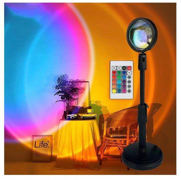 Проекционная лампа заката солнца Sunset lamp RGB, разноцветная - фото 6 - id-p1920867346