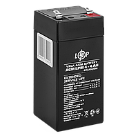 Аккумулятор свинцово-кислотный 4 Ah (ампер-часы) LogicPower AGM LPM 4V
