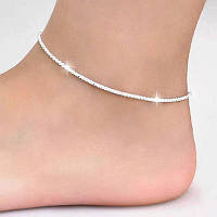 Браслет на ногу анклет срібло 925 покриття ланцюжок на ніжку